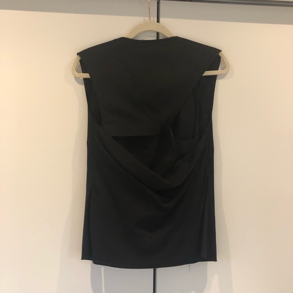 HELMUT LANG back cut out strap sleeveless draped top FINAL PRICE. NO OFFERS - Picture 3 of 6